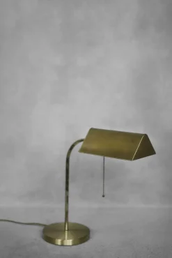Outlet Pamono Mid-Century German Modern Gold Brass Desk Lamp with Chain from Karstadt AG, 1970s