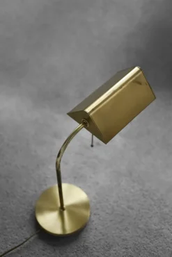 Outlet Pamono Mid-Century German Modern Gold Brass Desk Lamp with Chain from Karstadt AG, 1970s