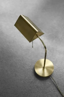 Outlet Pamono Mid-Century German Modern Gold Brass Desk Lamp with Chain from Karstadt AG, 1970s