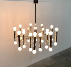 Sale Pamono Mid-Century German Space Age Chandelier from Doria Leuchten, 1960s