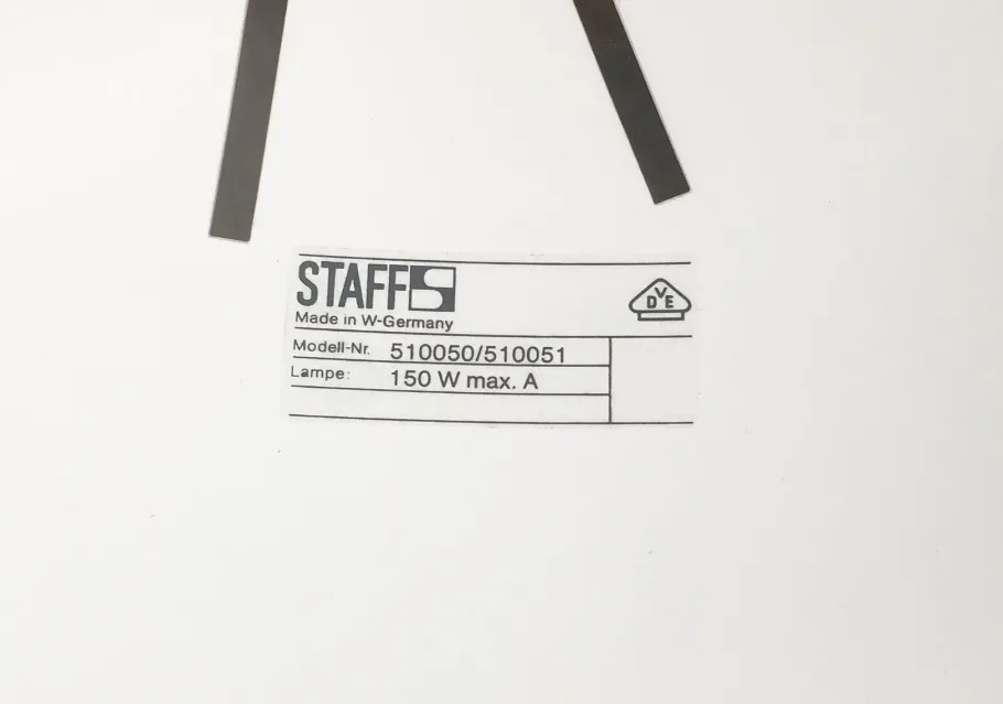 Best Pamono Mid-Century German Space Age White Pendant Lamp from Staff Leuchten