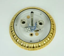 Clearance Pamono Mid-Century Glass & Aluminum Ceiling Lamp from Sölken Leuchten