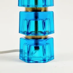 Outlet Pamono Mid-Century Glass and Brass Table Lamp attributed to Carl Fagerlund for Orrefors, Sweden, 1960s