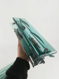 Sale Pamono Mid-Century Glass Sconces in the style of Fontana Arte, Italy, 1960, Set of 2