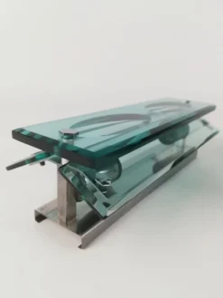 Sale Pamono Mid-Century Glass Sconces in the style of Fontana Arte, Italy, 1960, Set of 2