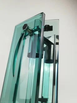 Sale Pamono Mid-Century Glass Sconces in the style of Fontana Arte, Italy, 1960, Set of 2