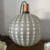 New Pamono Mid-Century Golf Ball-Shaped Glass Pendant Lamp, 1960s