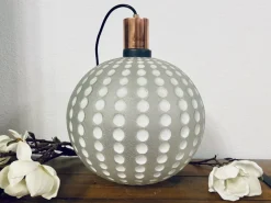 New Pamono Mid-Century Golf Ball-Shaped Glass Pendant Lamp, 1960s