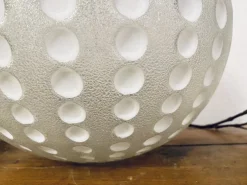 New Pamono Mid-Century Golf Ball-Shaped Glass Pendant Lamp, 1960s