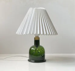 Outlet Pamono Mid-Century Green Glass Meteor Table Lamp by Michael Bang for Holmegaard, 1970s