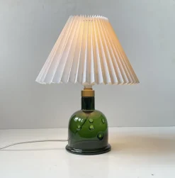 Outlet Pamono Mid-Century Green Glass Meteor Table Lamp by Michael Bang for Holmegaard, 1970s