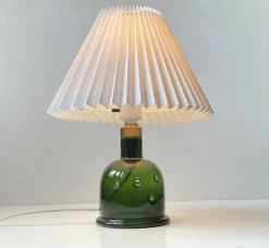 Outlet Pamono Mid-Century Green Glass Meteor Table Lamp by Michael Bang for Holmegaard, 1970s