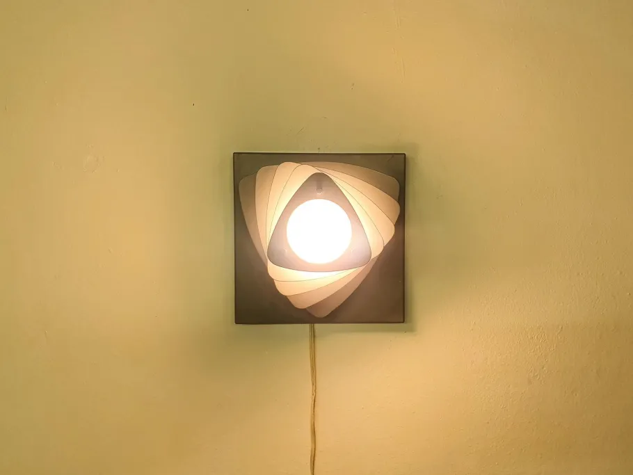 Clearance Pamono Mid-Century Grey Metal Wall Light, the Netherlands, 1960s
