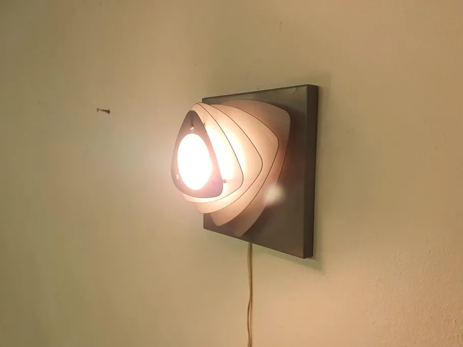 Clearance Pamono Mid-Century Grey Metal Wall Light, the Netherlands, 1960s