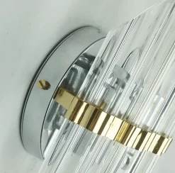 Best Pamono Mid-Century Hollywood Regency Style Metal Wall Sconce with Glass Rods