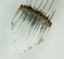 Best Pamono Mid-Century Hollywood Regency Style Metal Wall Sconce with Glass Rods