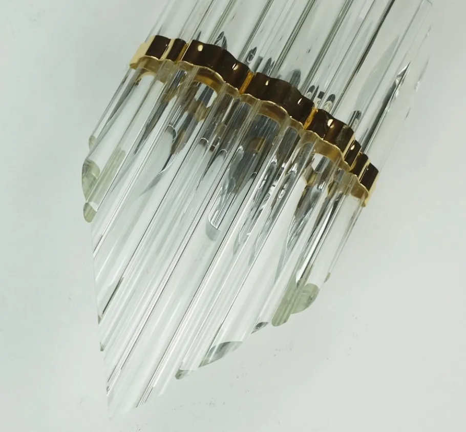 Best Pamono Mid-Century Hollywood Regency Style Metal Wall Sconce with Glass Rods