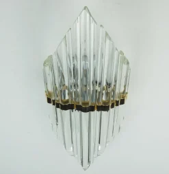 Best Pamono Mid-Century Hollywood Regency Style Metal Wall Sconce with Glass Rods