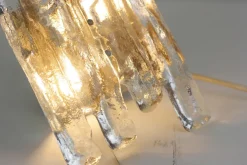 Clearance Pamono Mid-Century Ice Glass Wall Lights by J. T. Kalmar for Kalmar Franken KG, 1960s, Set of 2