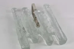 Clearance Pamono Mid-Century Ice Glass Wall Lights by J. T. Kalmar for Kalmar Franken KG, 1960s, Set of 2