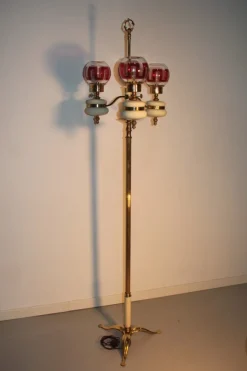 New Pamono Mid-Century Italian Brass Floor Lamp, 1950
