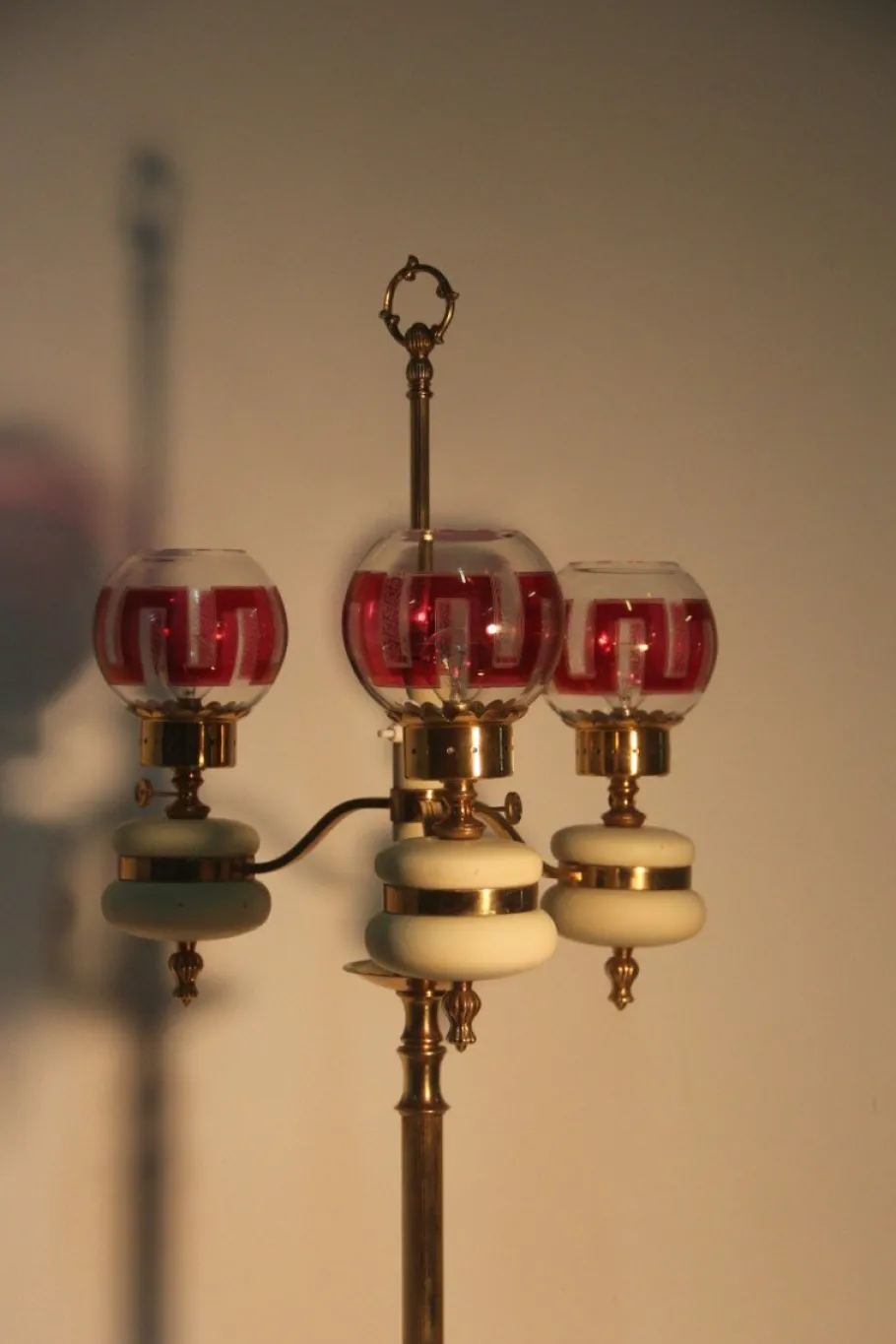 New Pamono Mid-Century Italian Brass Floor Lamp, 1950