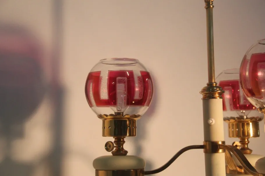 New Pamono Mid-Century Italian Brass Floor Lamp, 1950