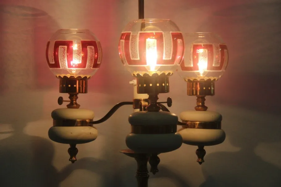 New Pamono Mid-Century Italian Brass Floor Lamp, 1950