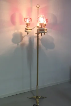 New Pamono Mid-Century Italian Brass Floor Lamp, 1950