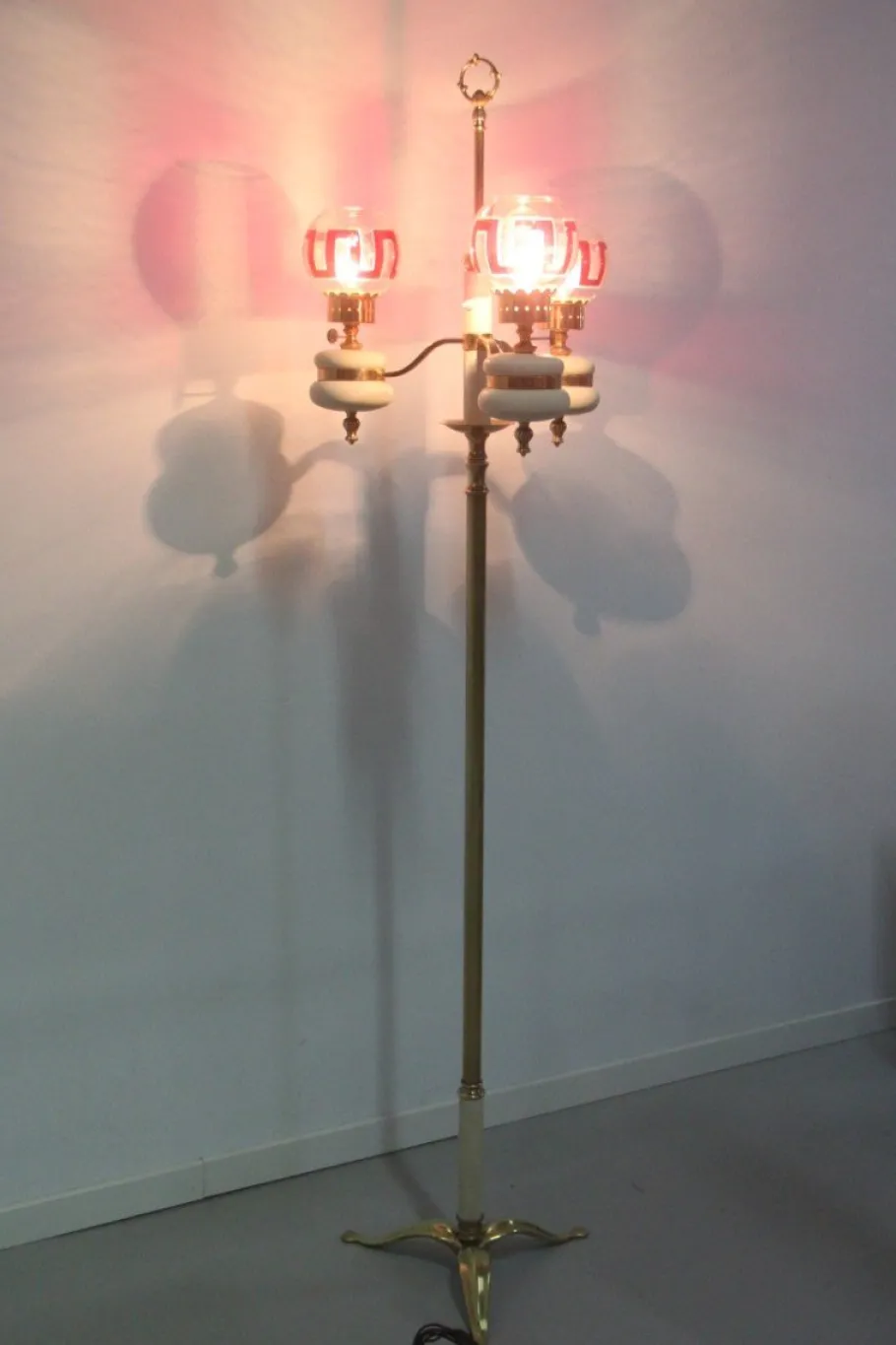 New Pamono Mid-Century Italian Brass Floor Lamp, 1950