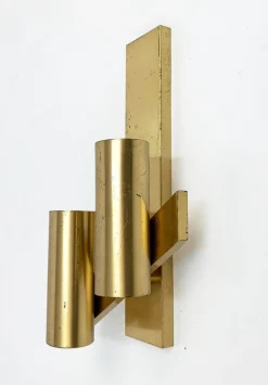 Discount Pamono Mid-Century Italian Brass Wall Sconces from Gaetano Sciolari, 1960s, Set of 2