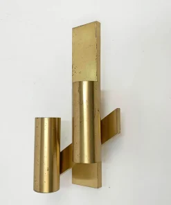 Discount Pamono Mid-Century Italian Brass Wall Sconces from Gaetano Sciolari, 1960s, Set of 2