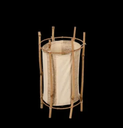 Discount Pamono Mid-Century Italian Cotton, Bamboo and Rattan Table Lamp by Louis Sognot, 1950s