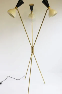 Clearance Pamono Mid-Century Italian Floor Lamp in Brass from Arredoluce, 1955