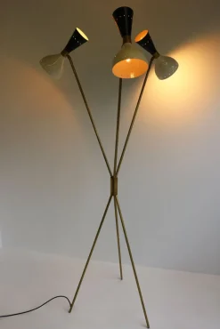 Clearance Pamono Mid-Century Italian Floor Lamp in Brass from Arredoluce, 1955