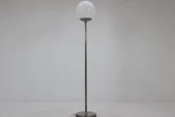 New Pamono Mid-Century Italian Floor Light with Globe Lamp, 1970s
