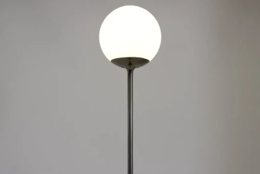 New Pamono Mid-Century Italian Floor Light with Globe Lamp, 1970s