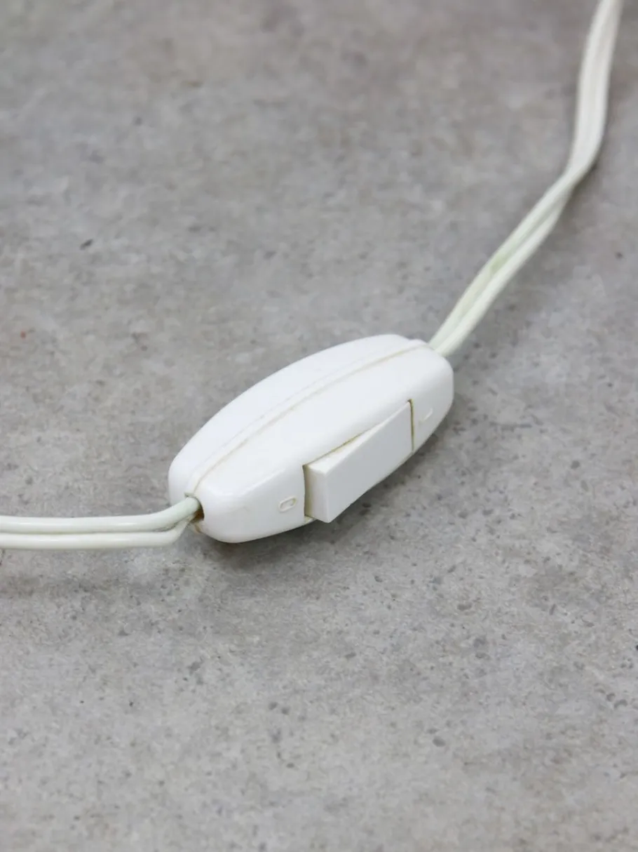 Pamono Mid-Century Italian Floral Table Lamp in Ceramic and Opaline