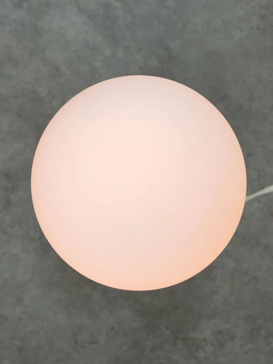 Pamono Mid-Century Italian Floral Table Lamp in Ceramic and Opaline