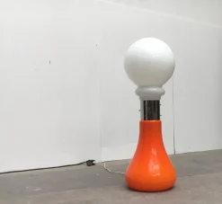 New Pamono Mid-Century Italian Glass Floor Lamp by Carlo Nason for Mazzega