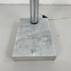 Pamono Mid-Century Italian Marble Based Arc Floor Light by Goffredo Reggiani