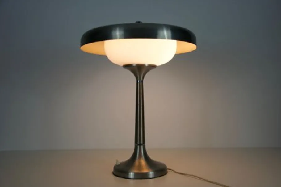 Outlet Pamono Mid-Century Italian Metal and Glass Table Lamp, 1960s