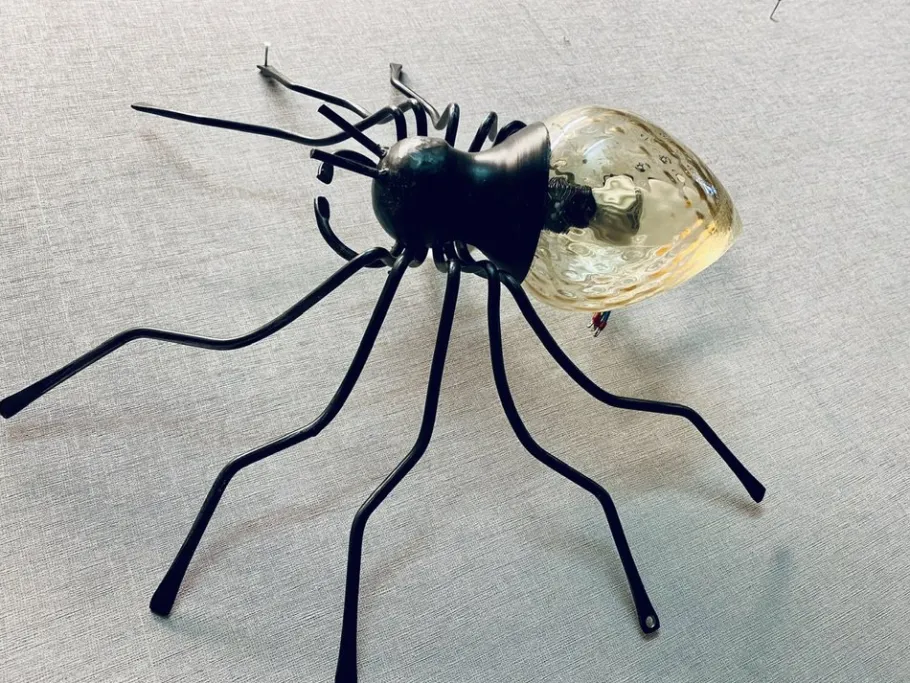 Hot Pamono Mid-Century Italian Modern Metal and Glass Spider Wall Lamp, 1950s
