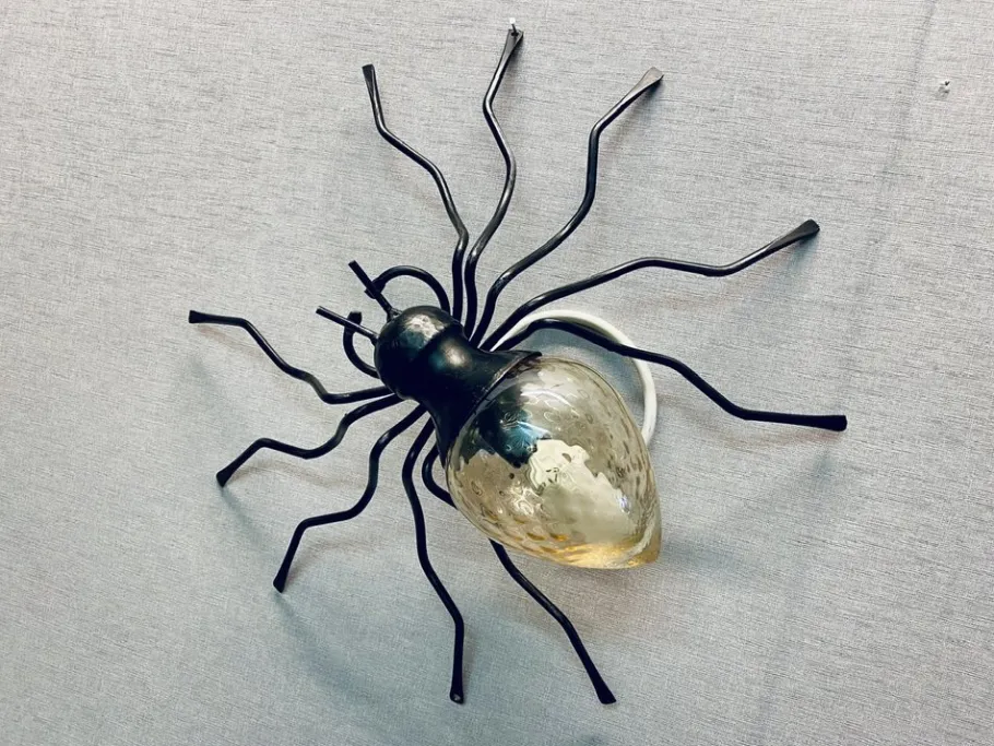 Hot Pamono Mid-Century Italian Modern Metal and Glass Spider Wall Lamp, 1950s