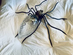 Discount Pamono Mid-Century Italian Modern Metal and Glass Spider Wall Lamp, 1950s