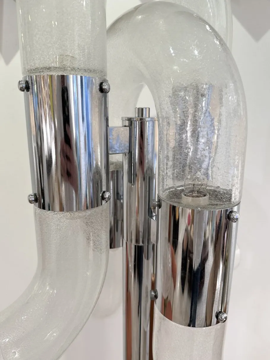 Discount Pamono Mid-Century Italian Modern Murano Glass Floor Lamp by Aldo Nason for Mazzega, 1970s