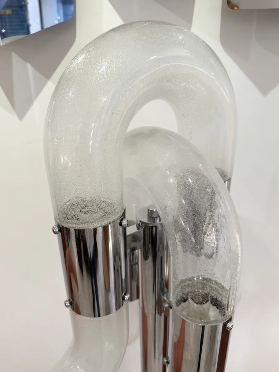 Discount Pamono Mid-Century Italian Modern Murano Glass Floor Lamp by Aldo Nason for Mazzega, 1970s