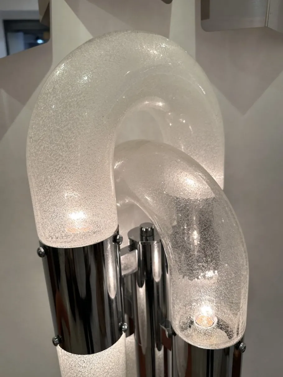 Discount Pamono Mid-Century Italian Modern Murano Glass Floor Lamp by Aldo Nason for Mazzega, 1970s