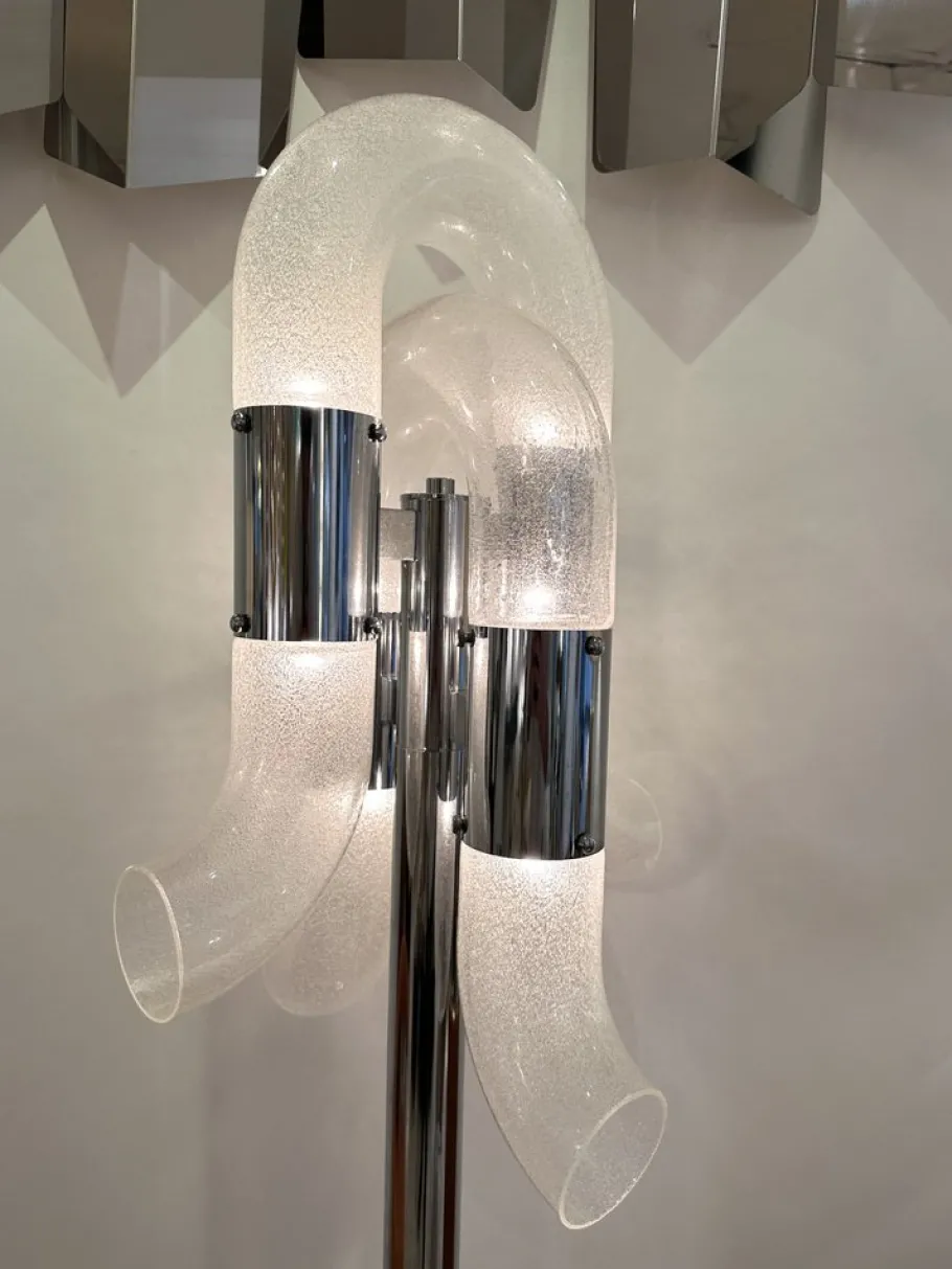 Discount Pamono Mid-Century Italian Modern Murano Glass Floor Lamp by Aldo Nason for Mazzega, 1970s