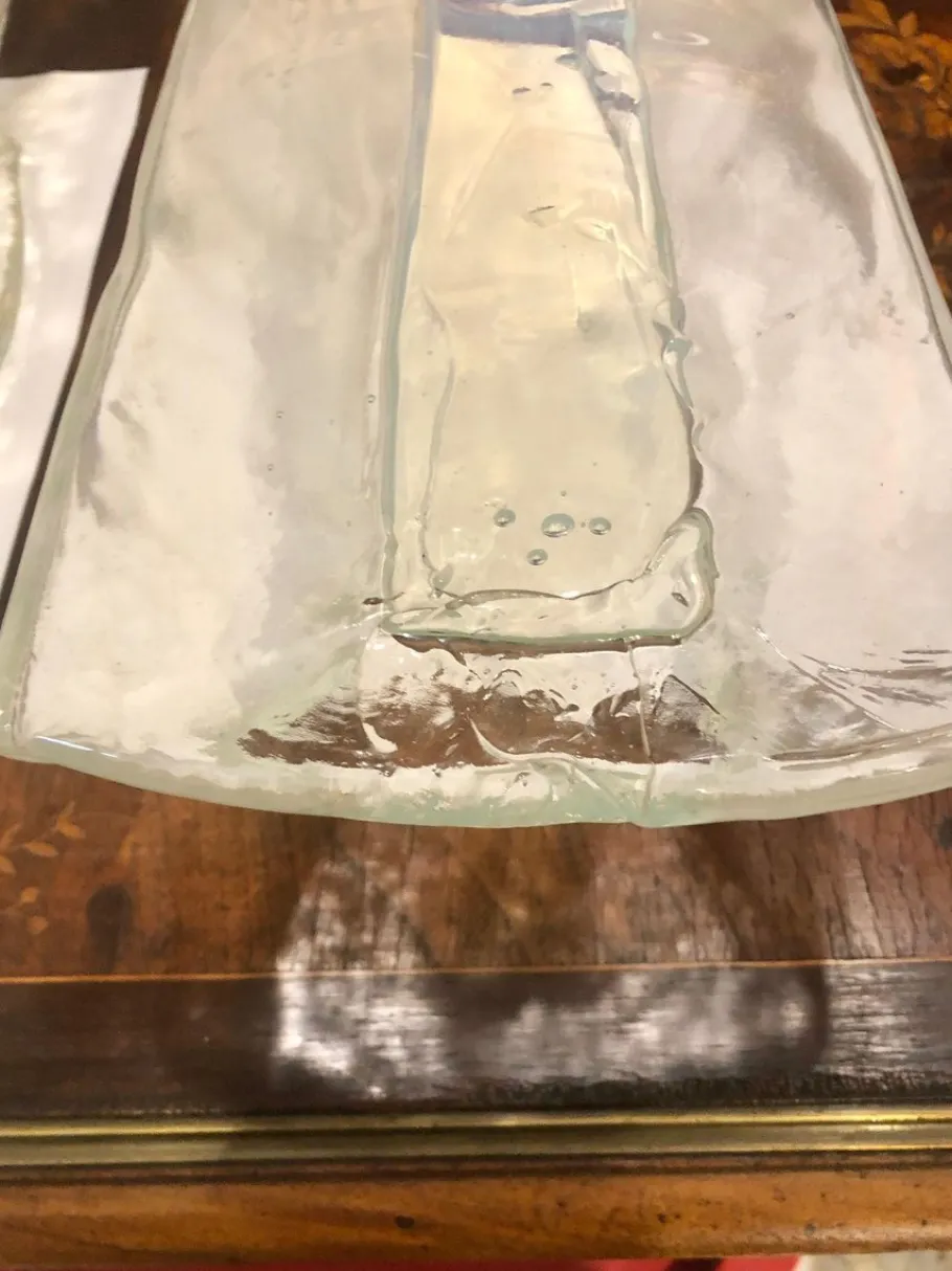 New Pamono Mid-Century Italian Modern Murano Art Glass Wall Sconces from Mazzega, Italy, 1970, Set of 2